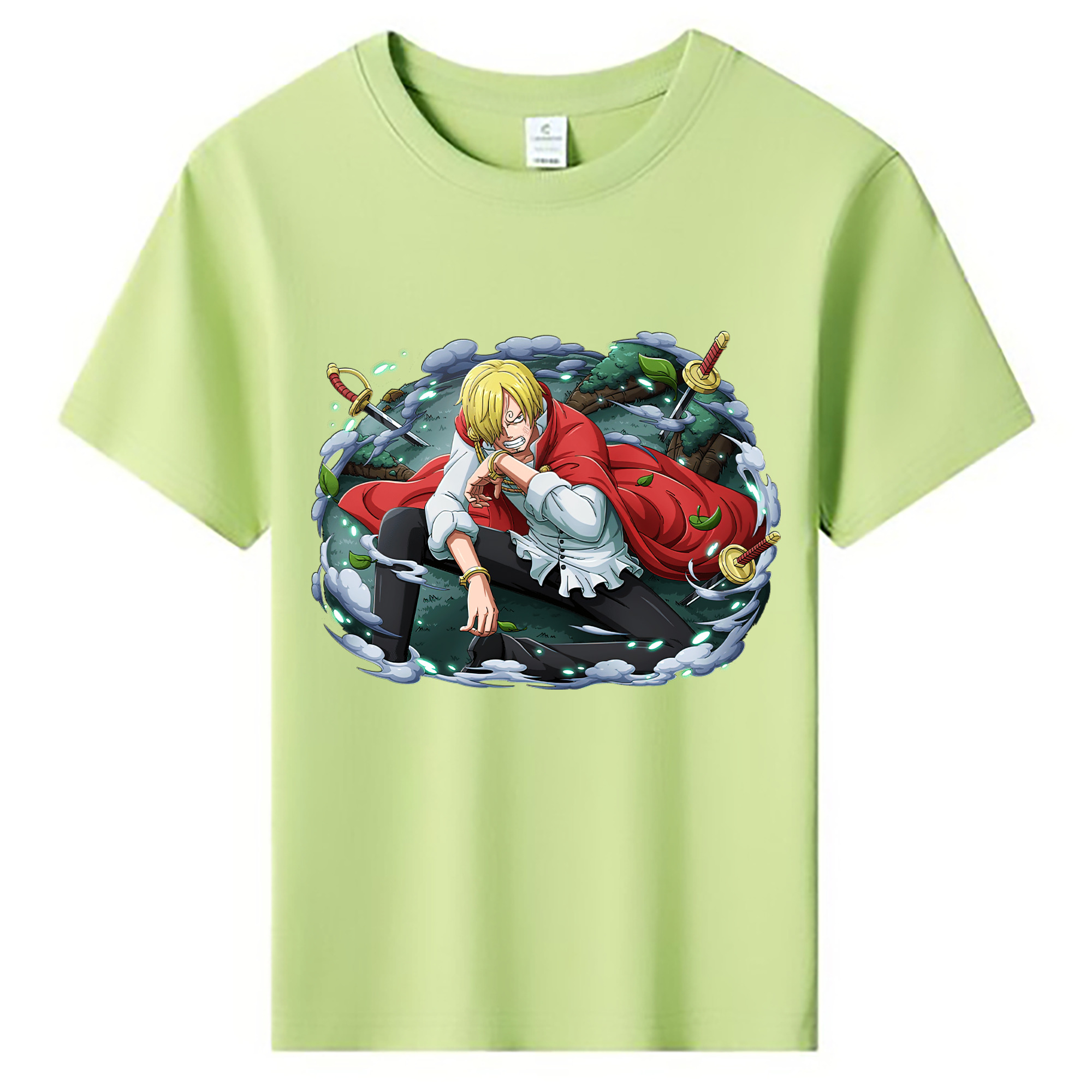 （画像用） ワンピース サンジ ONE PIECE Sanji 綿100％キッズTシャツ（フロントプリント）